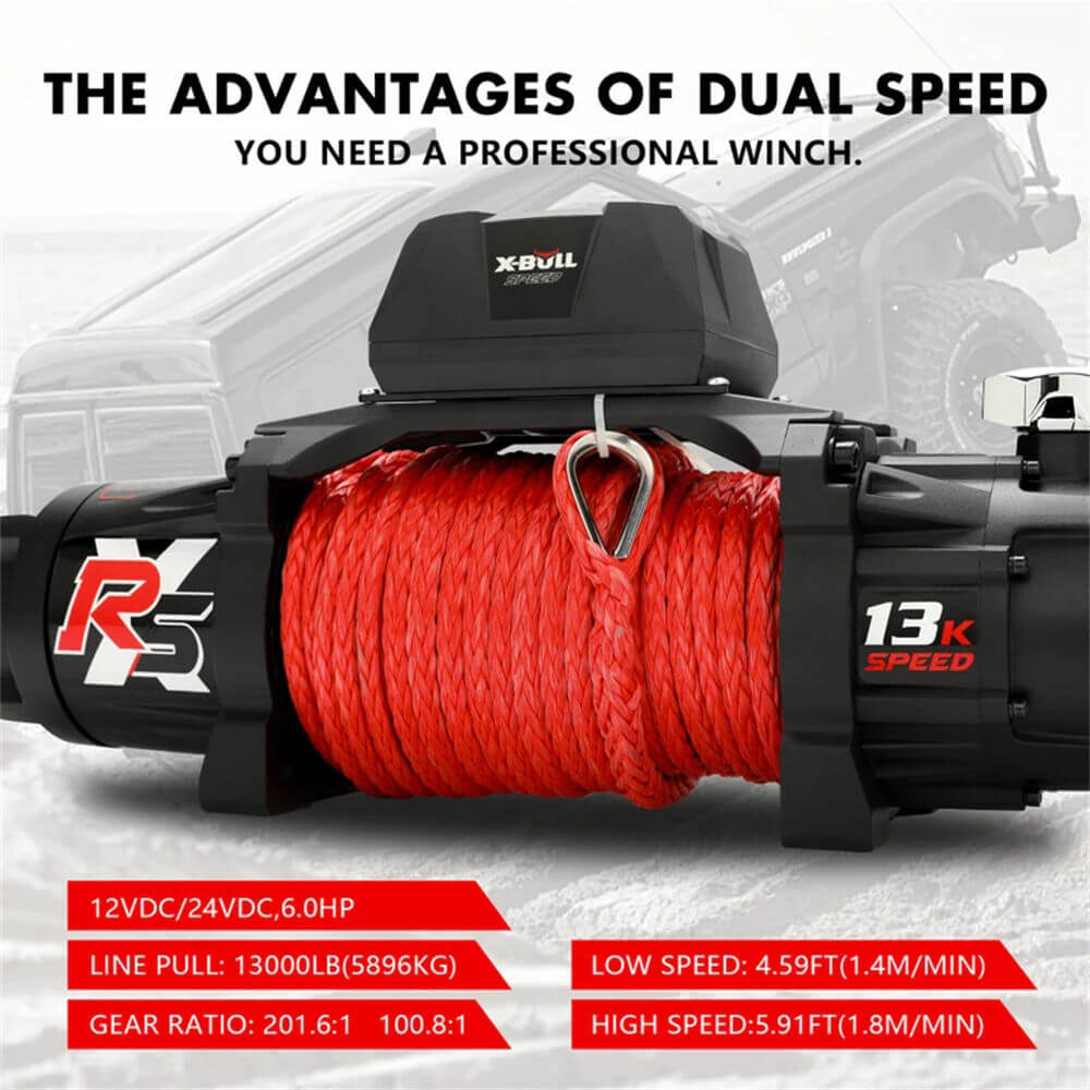 XBULL Electric Winch 13000LBS/5896kg Synthetic Rope Wireless XBULL AU