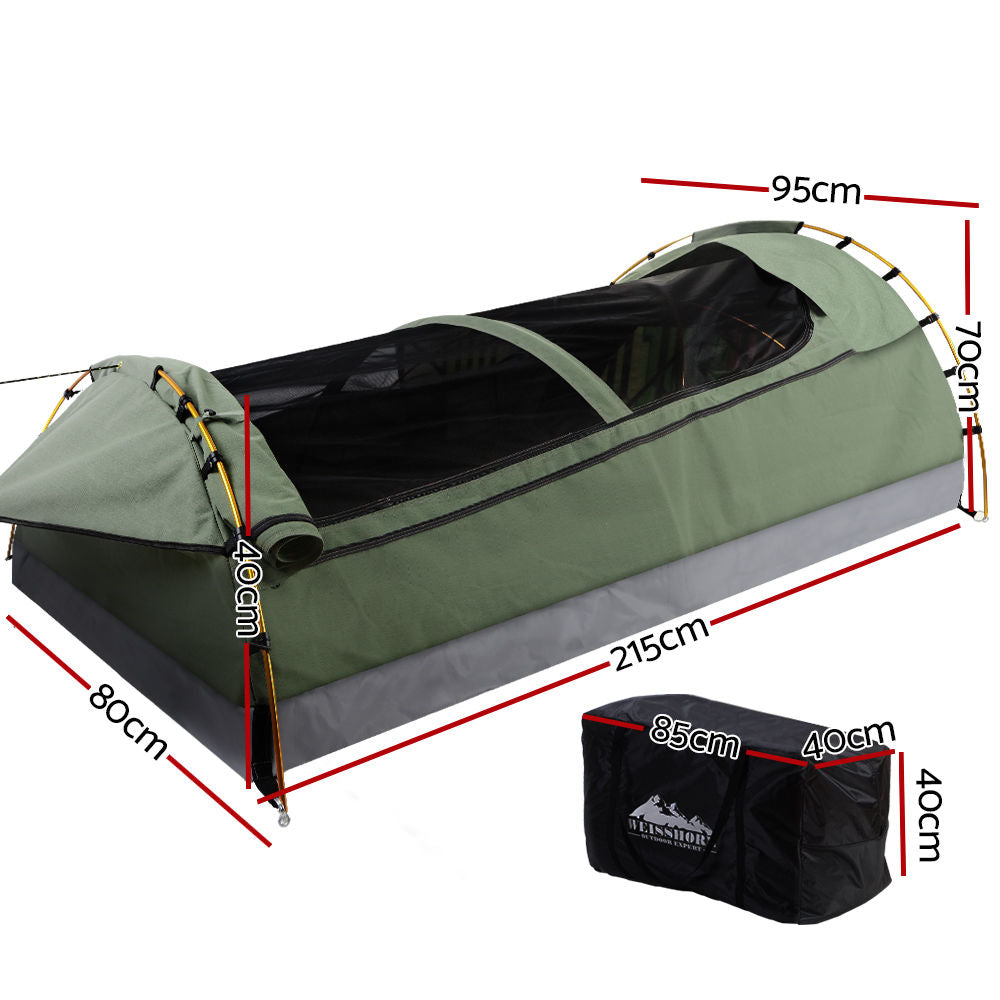 Weisshorn Swag Double/Single Tent Camping best pop up traditional swag