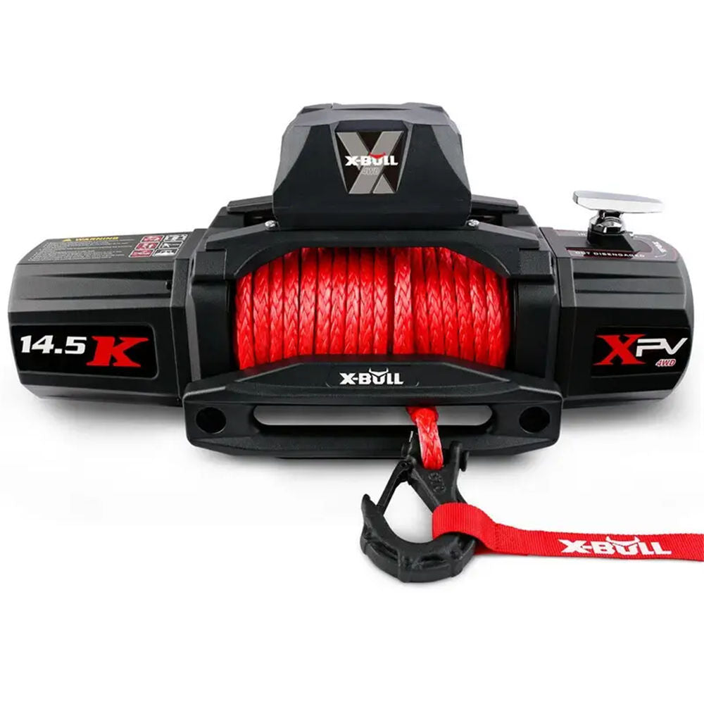 XBULL Electric Winch 12V Synthetic Rope Wireless 14500LB Remote 4X4 4