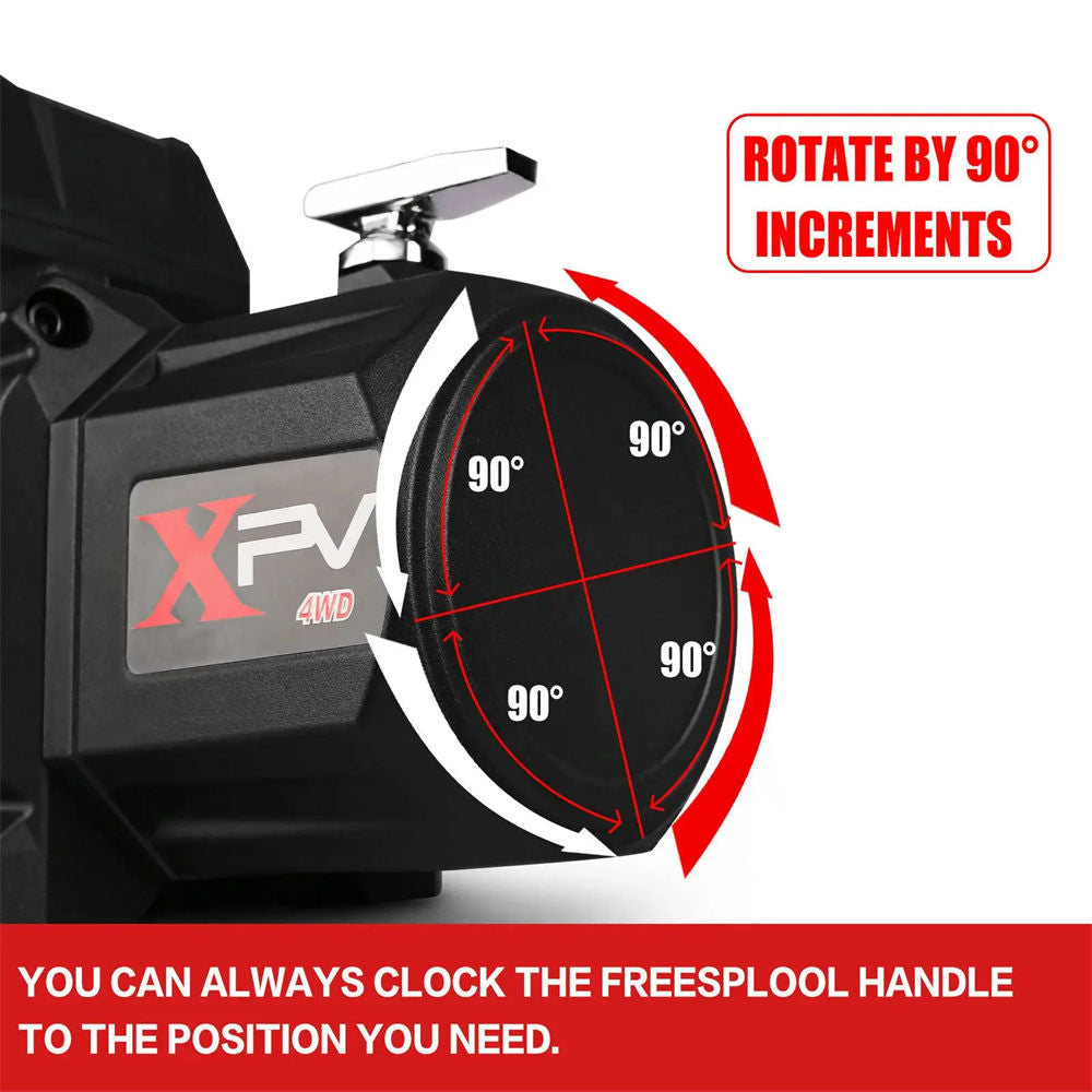 XBULL Electric Winch 12V Synthetic Rope Wireless 14500LB Remote 4X4 4