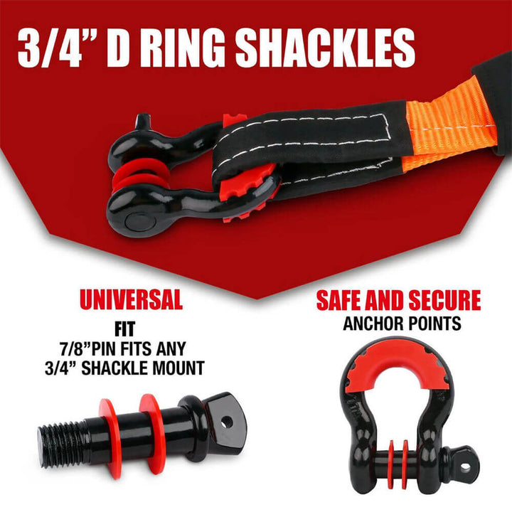 X-BULL Winch Recovery Kit with Recovery tracks Boards Snatch Strap Off Road 4WD